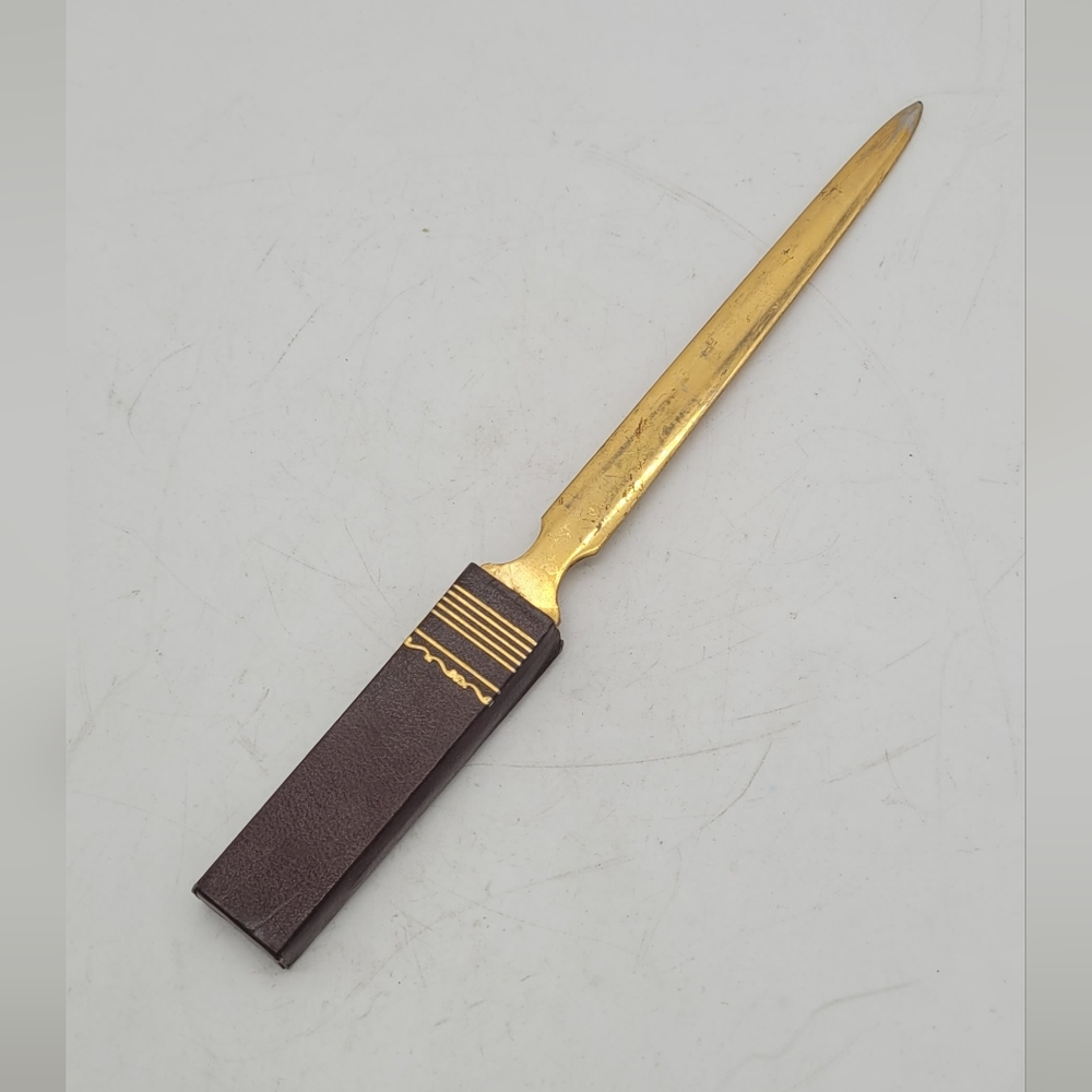 Elegant Gold and Brown Letter Opener